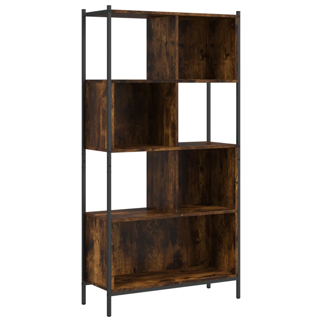 Bookshelf smoked oak 72x28x172 cm wood material