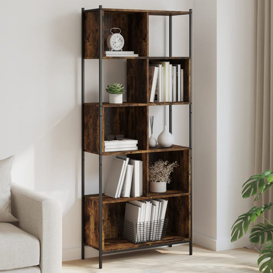 Bookshelf smoked oak 72x28x172 cm wood material