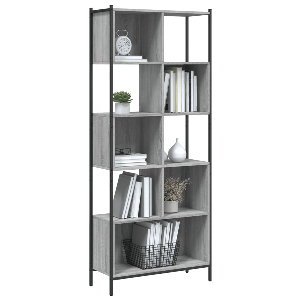 Bookshelf Grey Sonoma 72x28x172 cm wood material