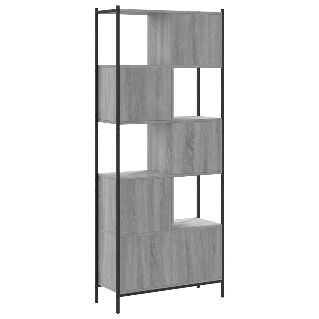 Bookshelf Grey Sonoma 72x28x172 cm wood material