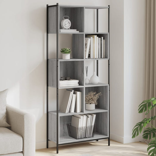 Bookshelf Grey Sonoma 72x28x172 cm wood material