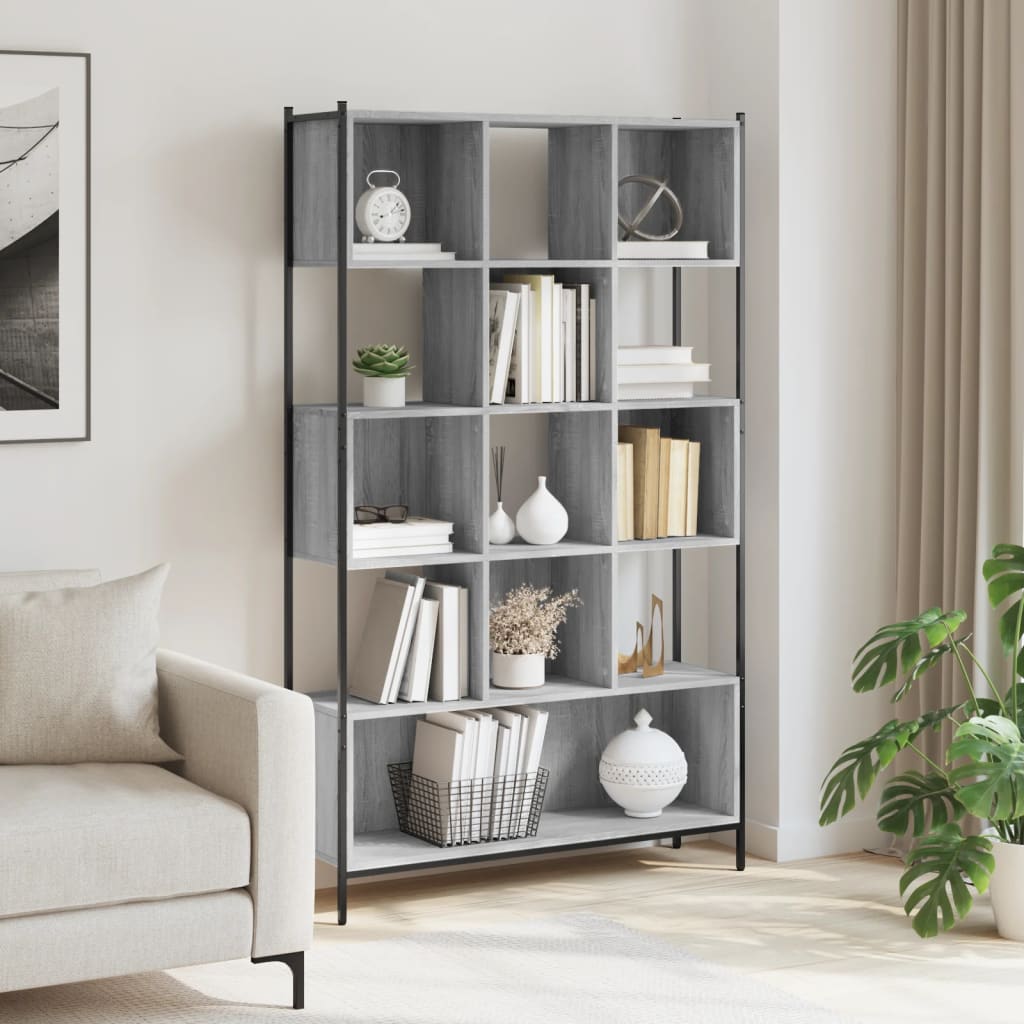 Bookshelf Grey Sonoma 102x28x172 cm wood material
