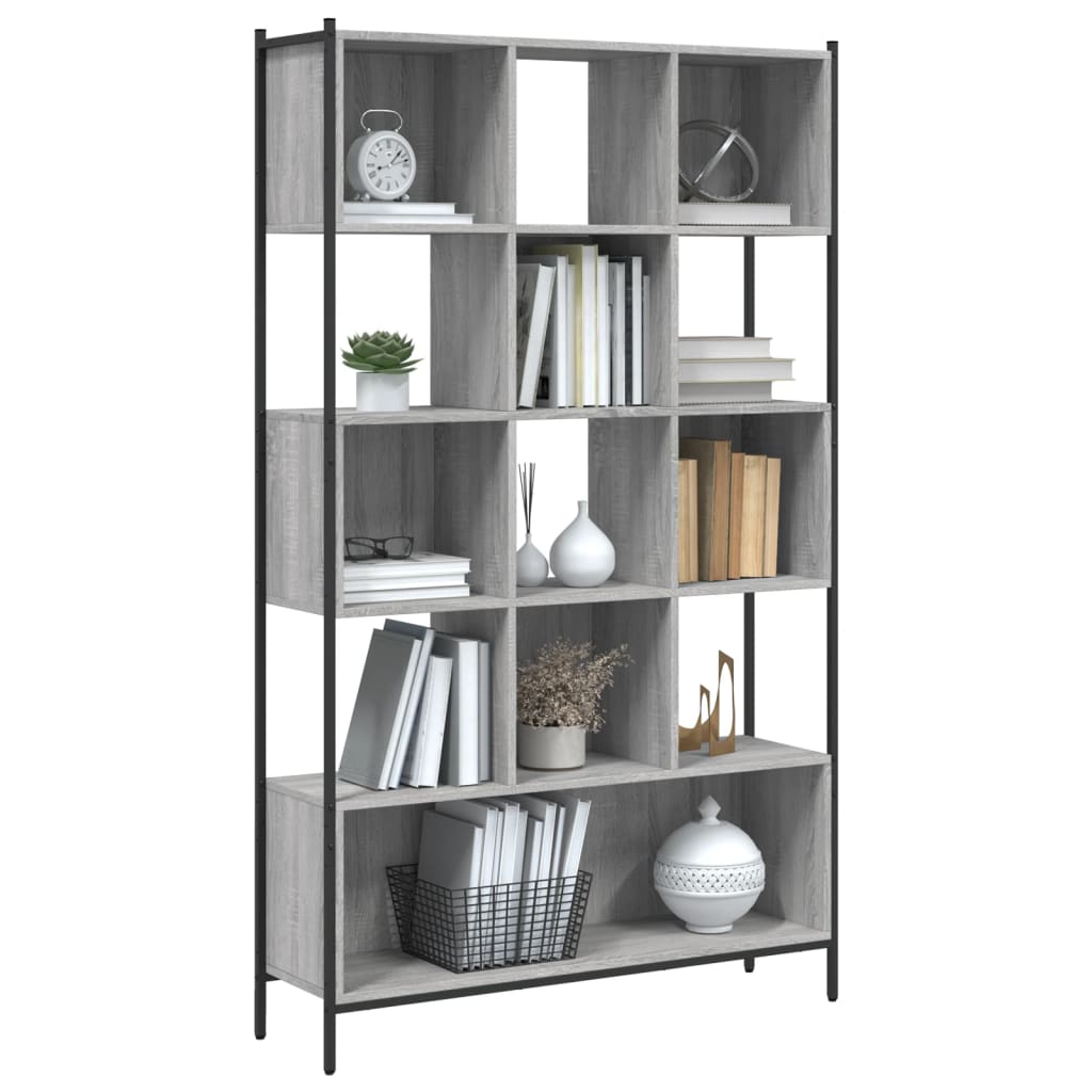 Bookshelf Grey Sonoma 102x28x172 cm wood material