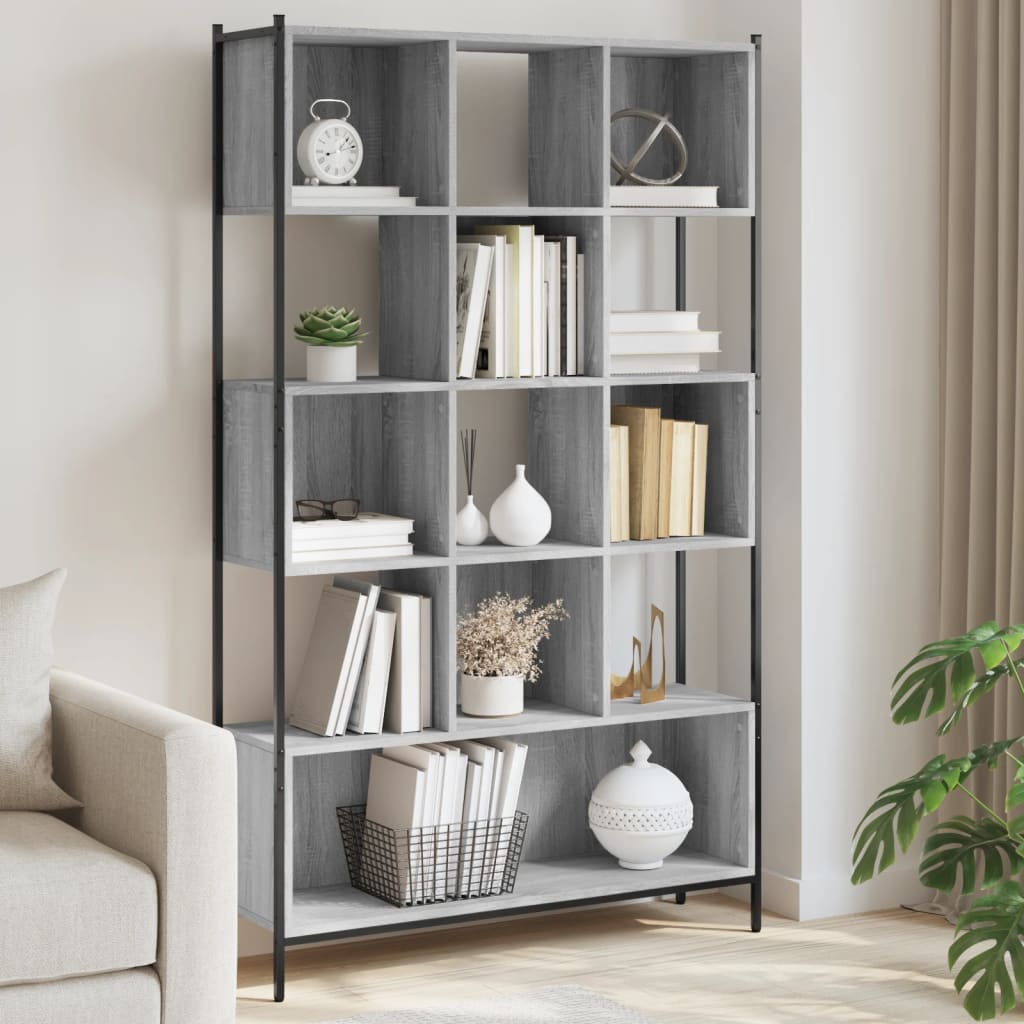 Bookshelf Grey Sonoma 102x28x172 cm wood material