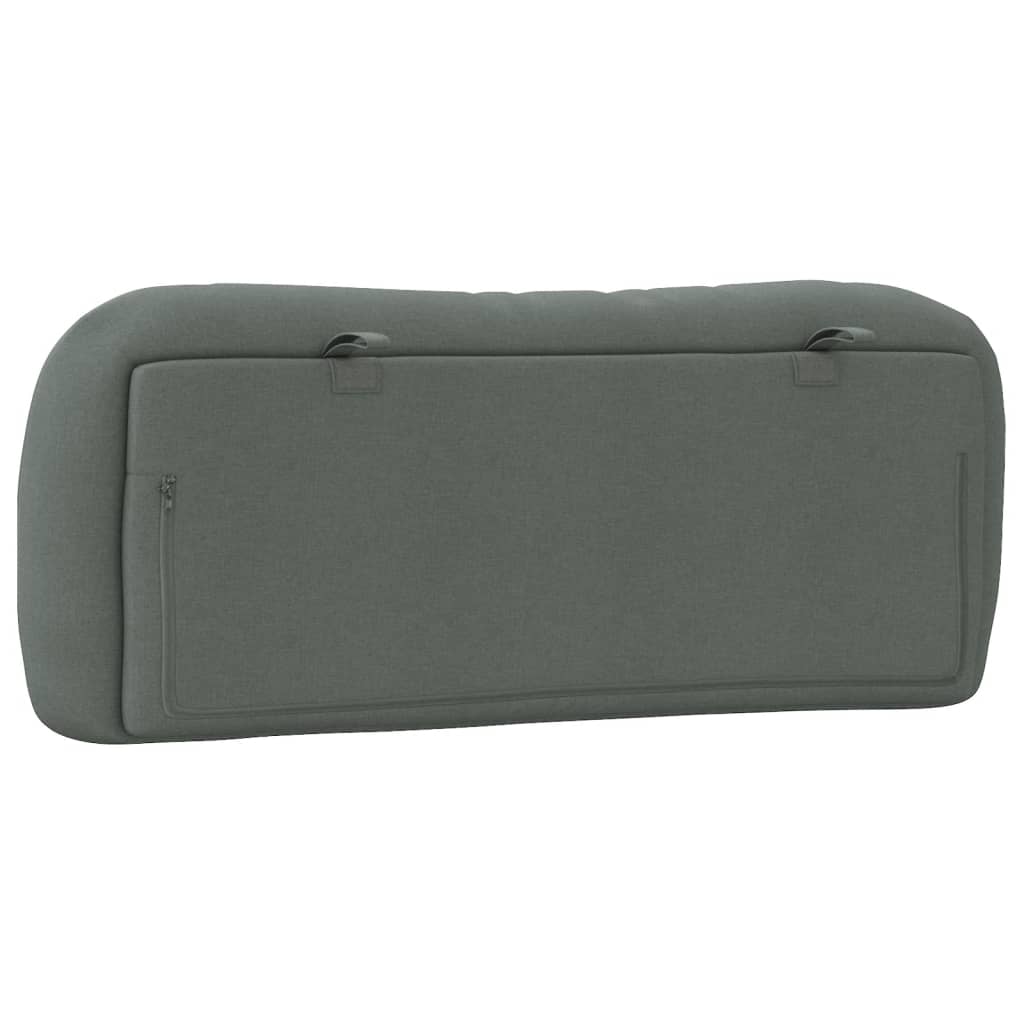 Kopfteilkissen "Hvar" Dunkelgrau 100 cm Stoff