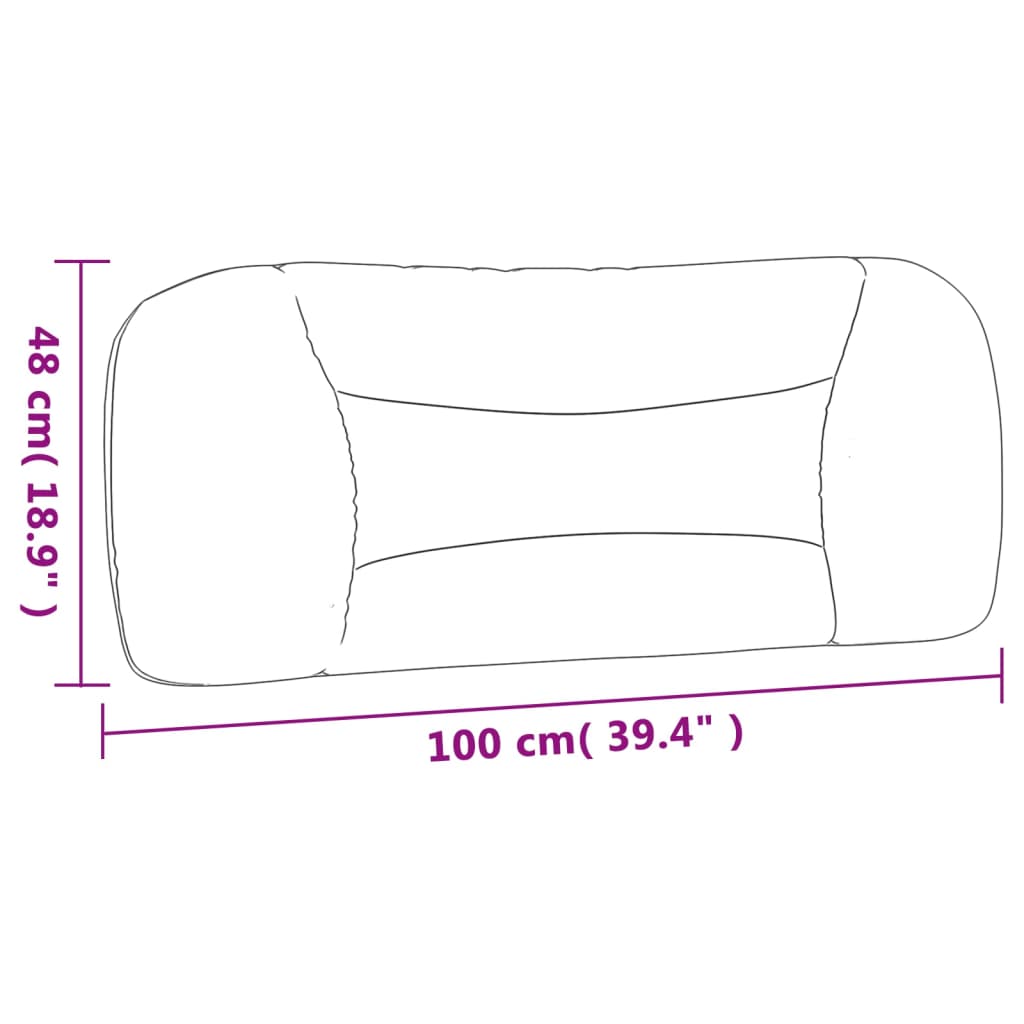 Kopfteilkissen "Hvar" Dunkelgrau 100 cm Stoff