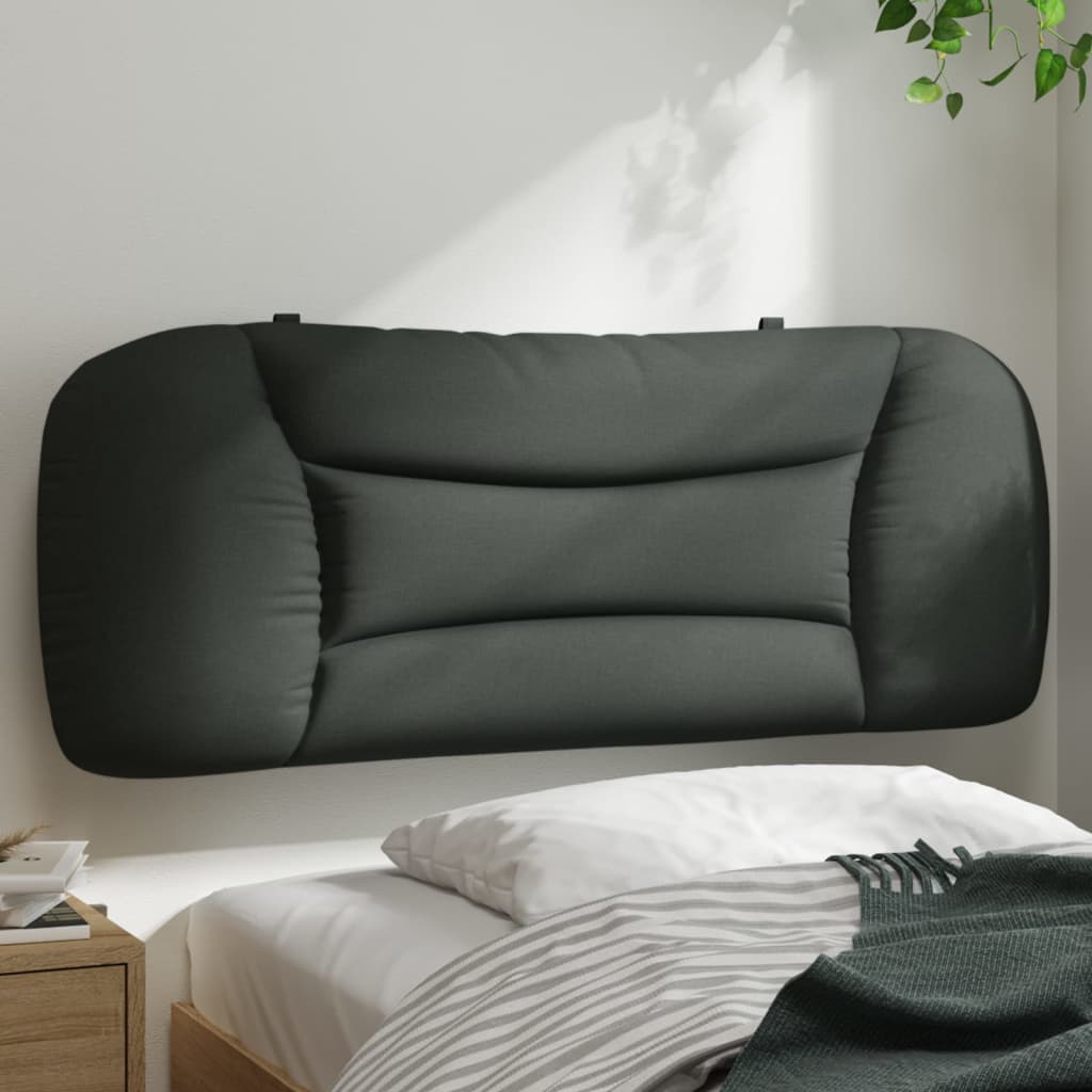 Kopfteilkissen "Hvar" Dunkelgrau 100 cm Stoff