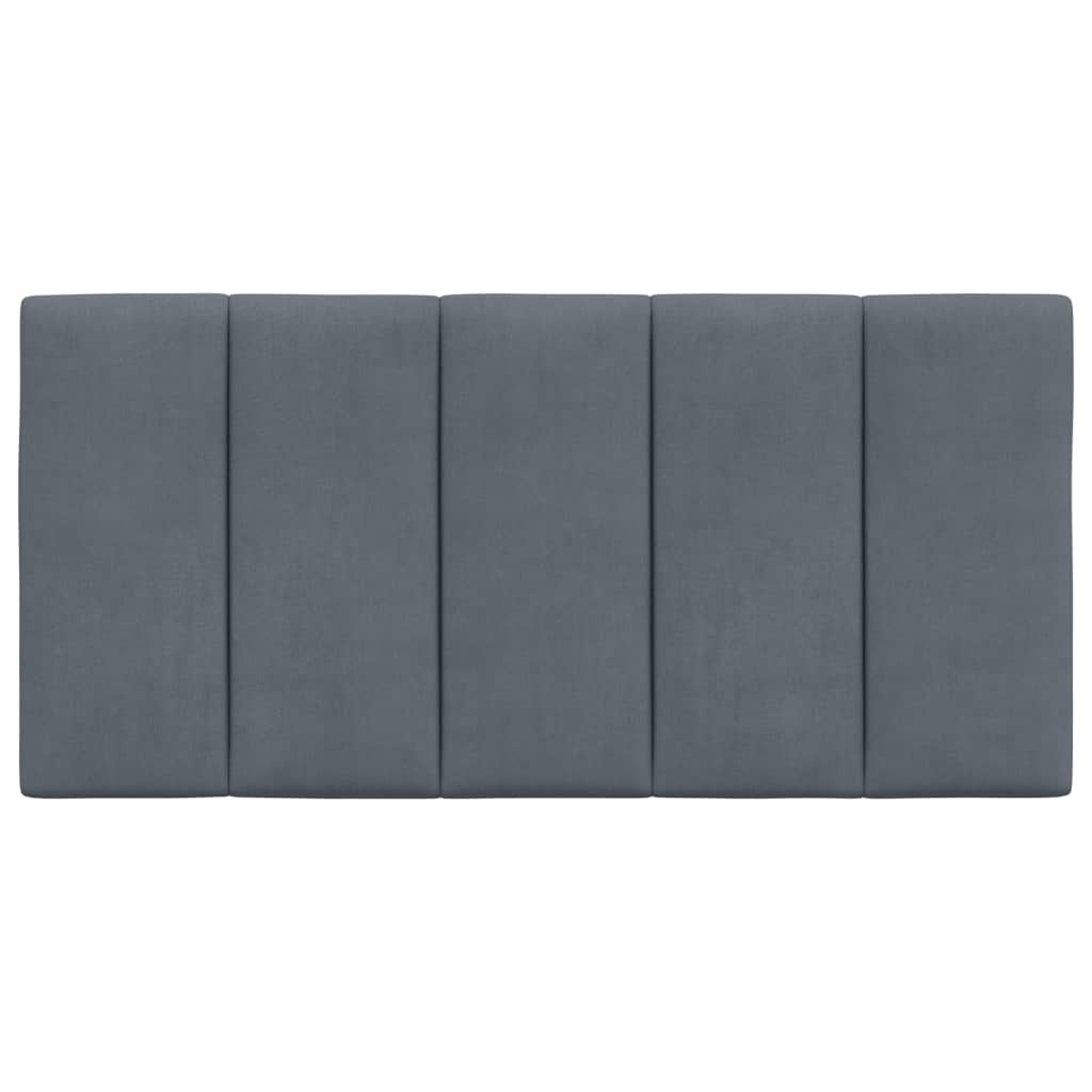 Kopfteilkissen "Hanko" Dunkelgrau 100 cm Samt