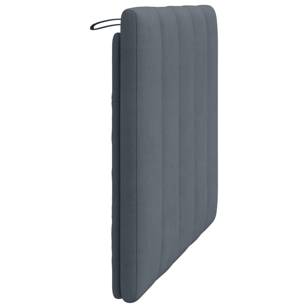 Kopfteilkissen "Hanko" Dunkelgrau 100 cm Samt