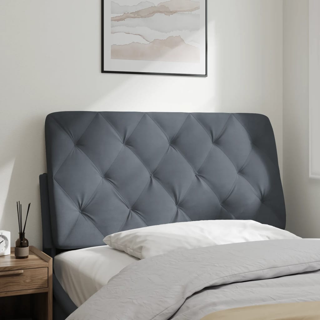 Kopfteilkissen Dunkelgrau 100 cm Samt