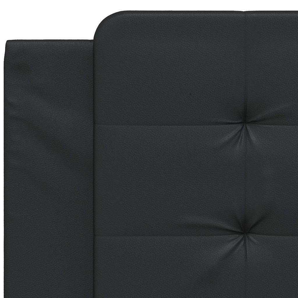 Kopfteilkissen "Zadar" Schwarz 100 cm Kunstleder