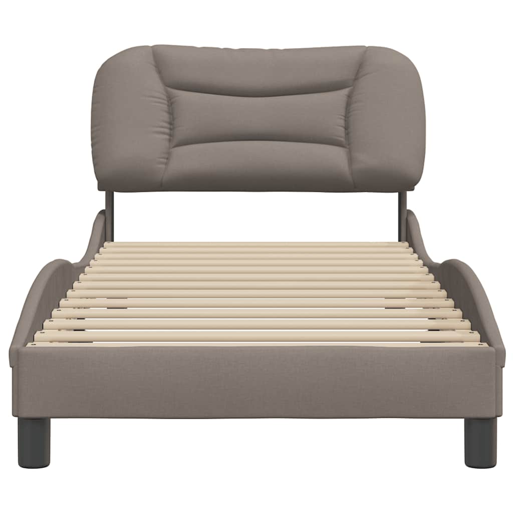 Bettgestell ohne Matratze "Hvar" Taupe 80x200 cm Stoff