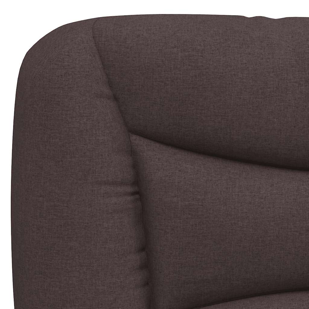Bettgestell ohne Matratze "Hvar" Dunkelbraun 90x190 cm Stoff