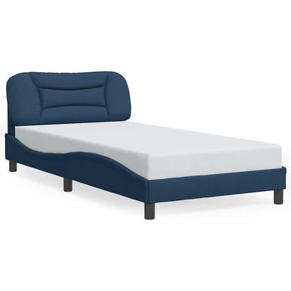 Bettgestell ohne Matratze "Hvar" Blau 100x200 cm Stoff