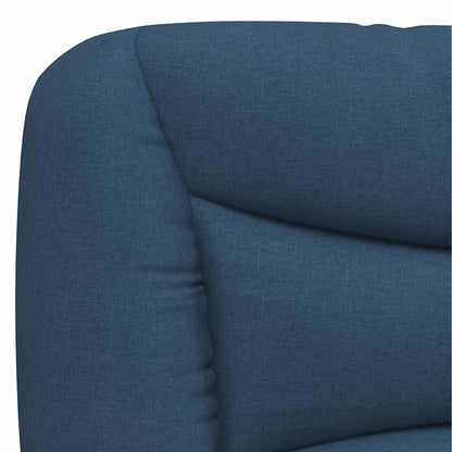 Bettgestell ohne Matratze "Hvar" Blau 100x200 cm Stoff