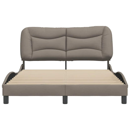 Bettgestell ohne Matratze "Hvar" Taupe 120x200 cm Stoff