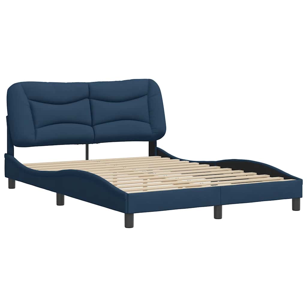 Bettgestell ohne Matratze "Hvar" Blau 120x200 cm Stoff