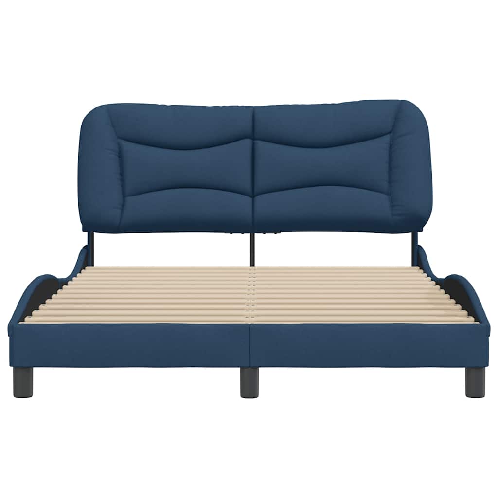 Bettgestell ohne Matratze "Hvar" Blau 120x200 cm Stoff