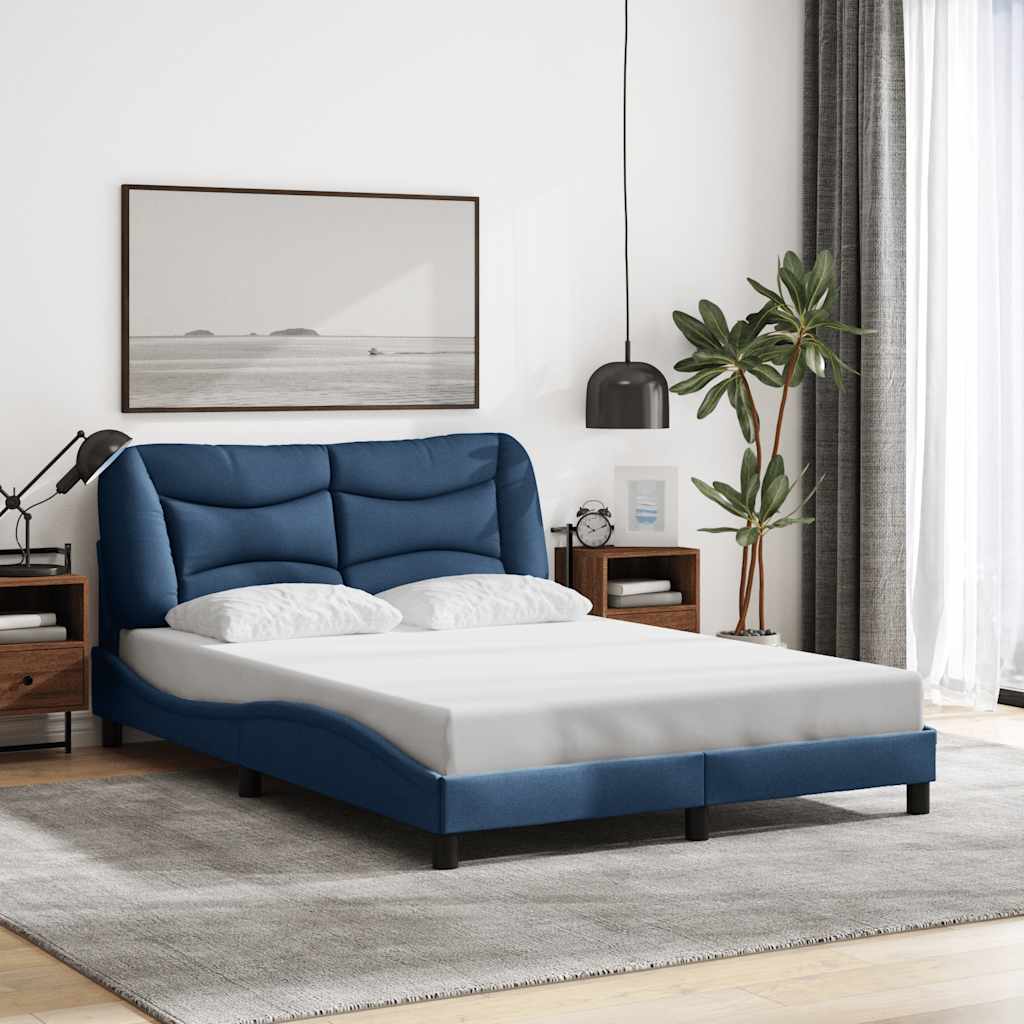 Bettgestell ohne Matratze "Hvar" Blau 120x200 cm Stoff