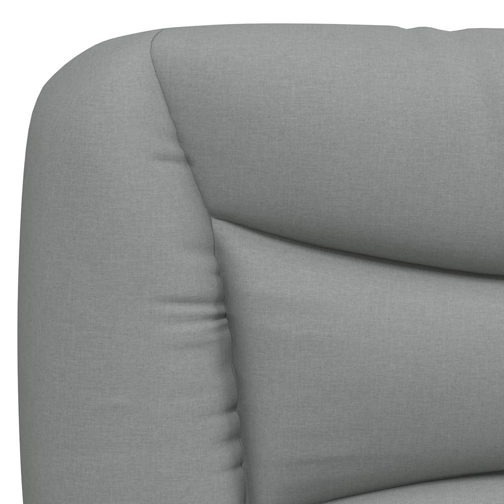 Bettgestell ohne Matratze "Hvar" Hellgrau 140x190 cm Stoff