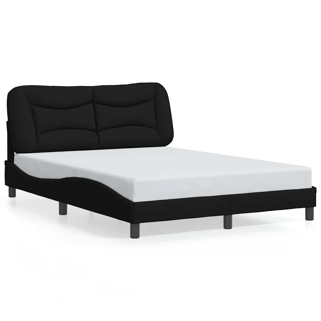 Bettgestell ohne Matratze "Hvar" Schwarz 140x190 cm Stoff