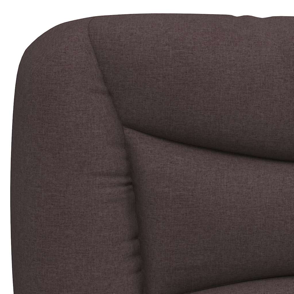 Bettgestell ohne Matratze "Hvar" Dunkelbraun 140x190 cm Stoff