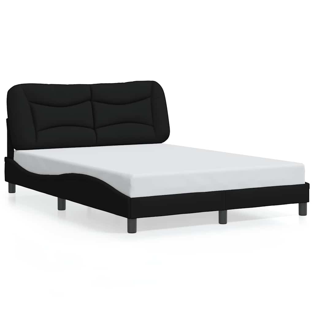 Bettgestell ohne Matratze "Hvar" Schwarz 140x200 cm Stoff