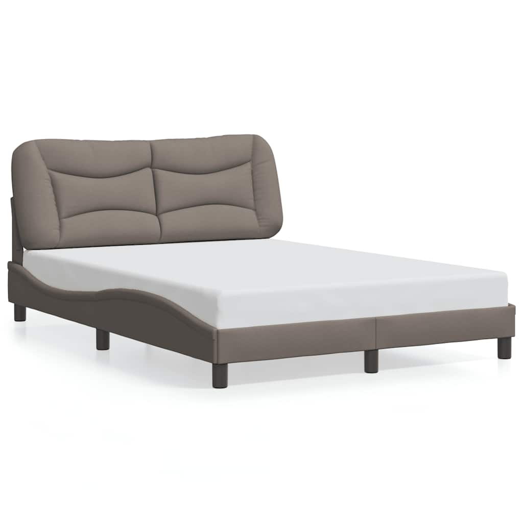 Bettgestell ohne Matratze "Hvar" Taupe 140x200 cm Stoff