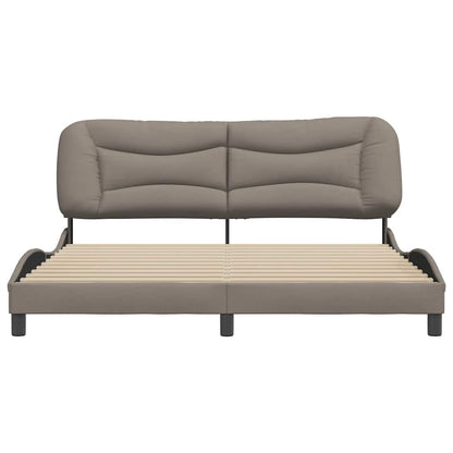 Bettgestell ohne Matratze "Hvar" Taupe 180x200 cm Stoff