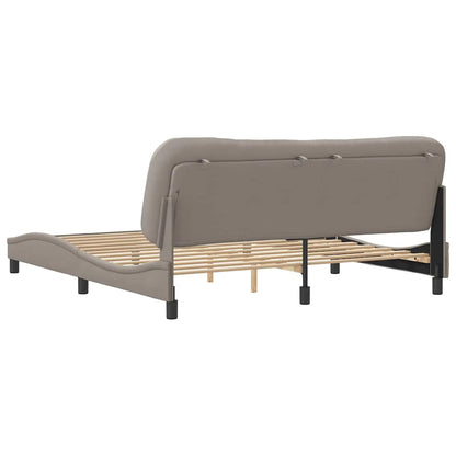 Bettgestell ohne Matratze "Hvar" Taupe 180x200 cm Stoff