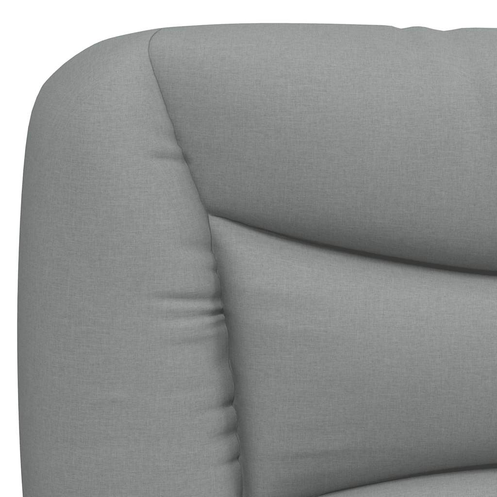 Bettgestell ohne Matratze "Hvar" Hellgrau 200x200 cm Stoff