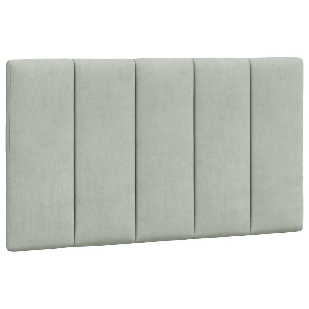 Bettgestell ohne Matratze "Hanko" Hellgrau 80x200 cm Samt