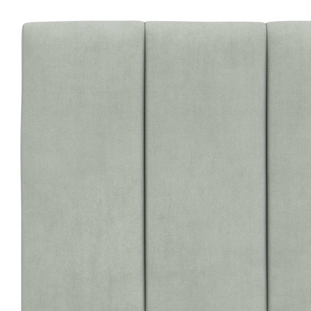 Bettgestell ohne Matratze "Hanko" Hellgrau 80x200 cm Samt