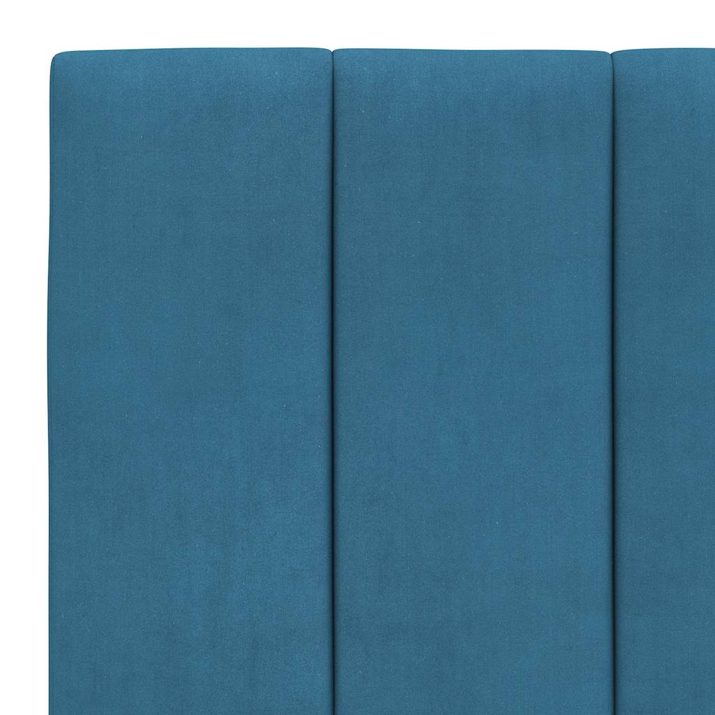 Bettgestell ohne Matratze "Hanko" Blau 80x200 cm Samt