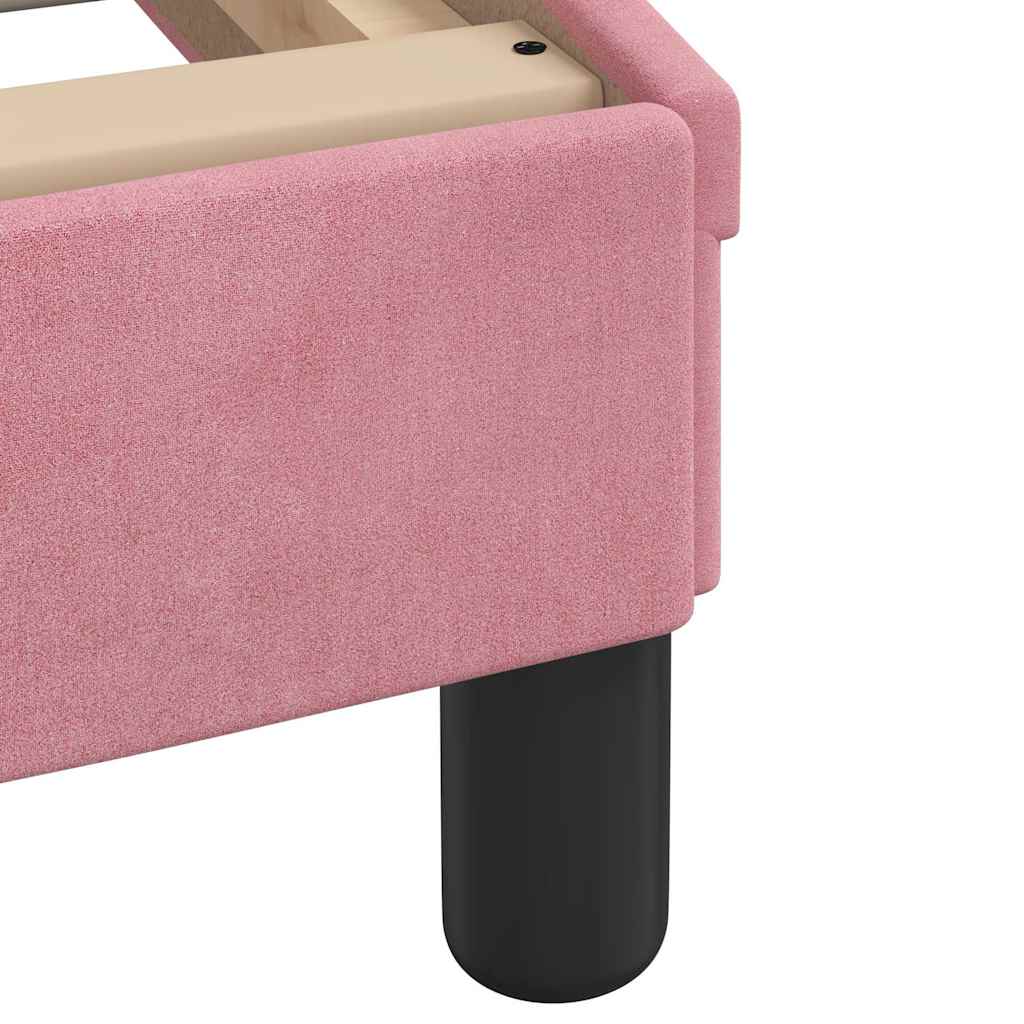 Bettgestell ohne Matratze "Hanko" Rosa 80x200 cm Samt