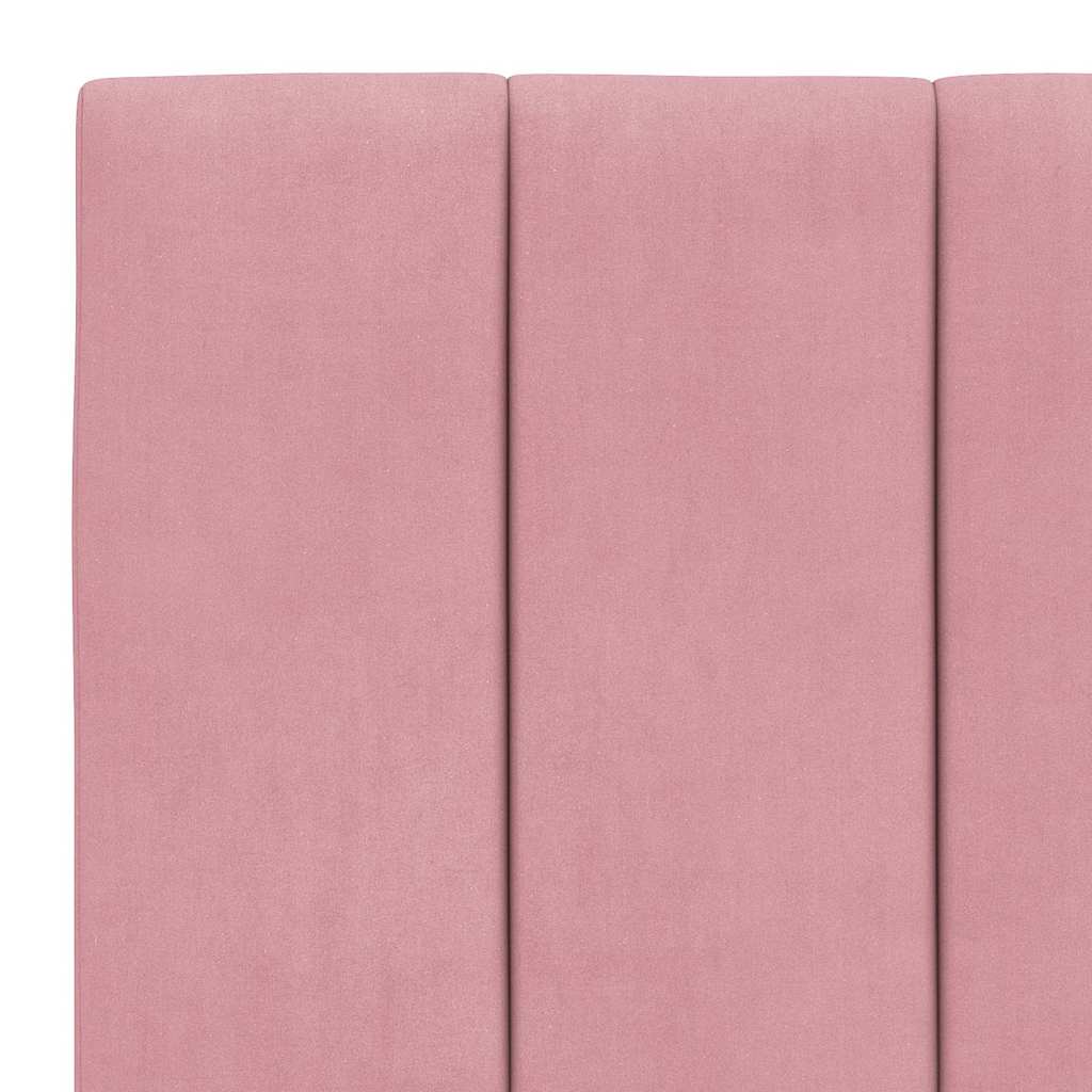 Bettgestell ohne Matratze "Hanko" Rosa 90x190 cm Samt