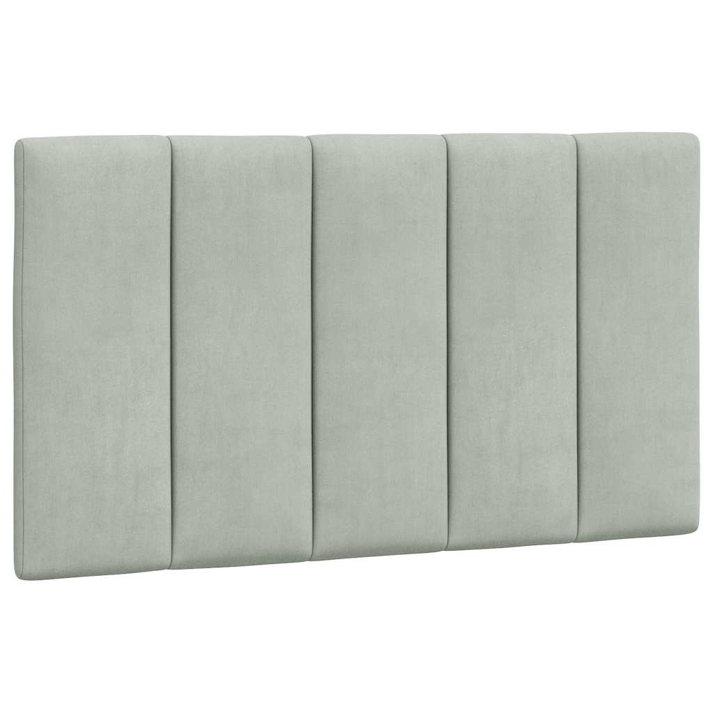 Bettgestell ohne Matratze "Hanko" Hellgrau 90x200 cm Samt