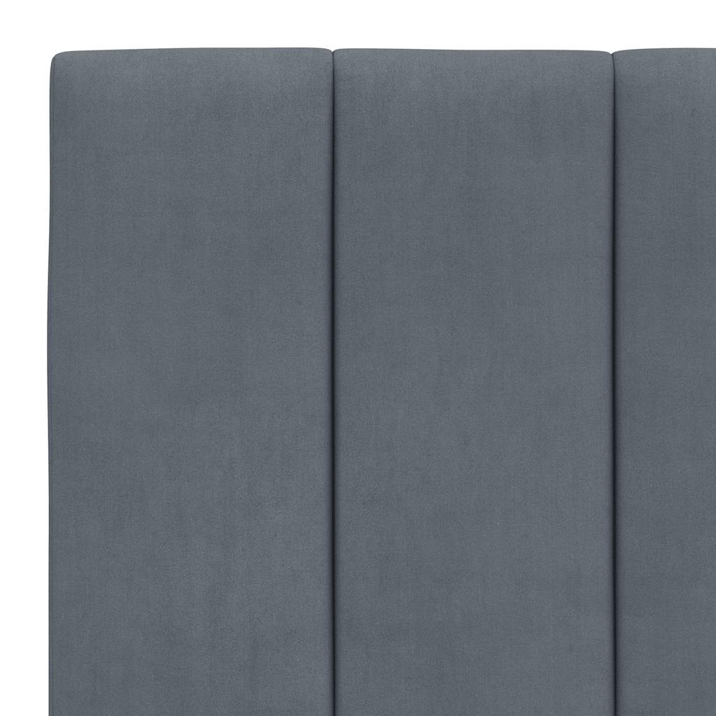 Bettgestell ohne Matratze "Hanko" Dunkelgrau 90x200 cm Samt