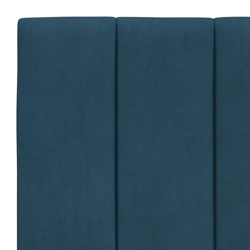 Bettgestell ohne Matratze "Hanko" Blau 90x200 cm Samt