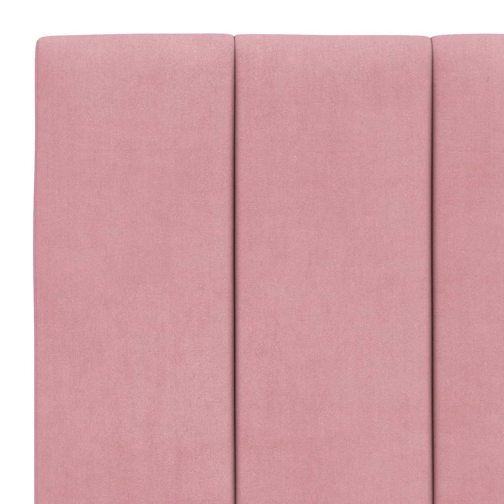 Bettgestell ohne Matratze "Hanko" Rosa 90x200 cm Samt