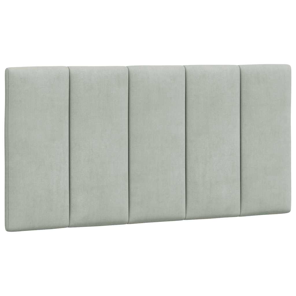 Bettgestell ohne Matratze "Hanko" Hellgrau 100x200 cm Samt