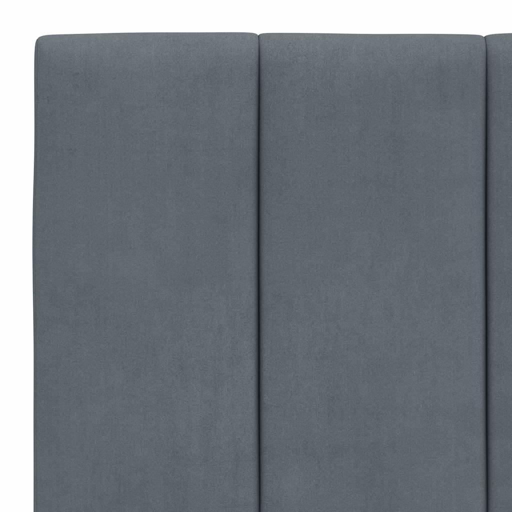 Bettgestell ohne Matratze "Hanko" Dunkelgrau 100x200 cm Samt