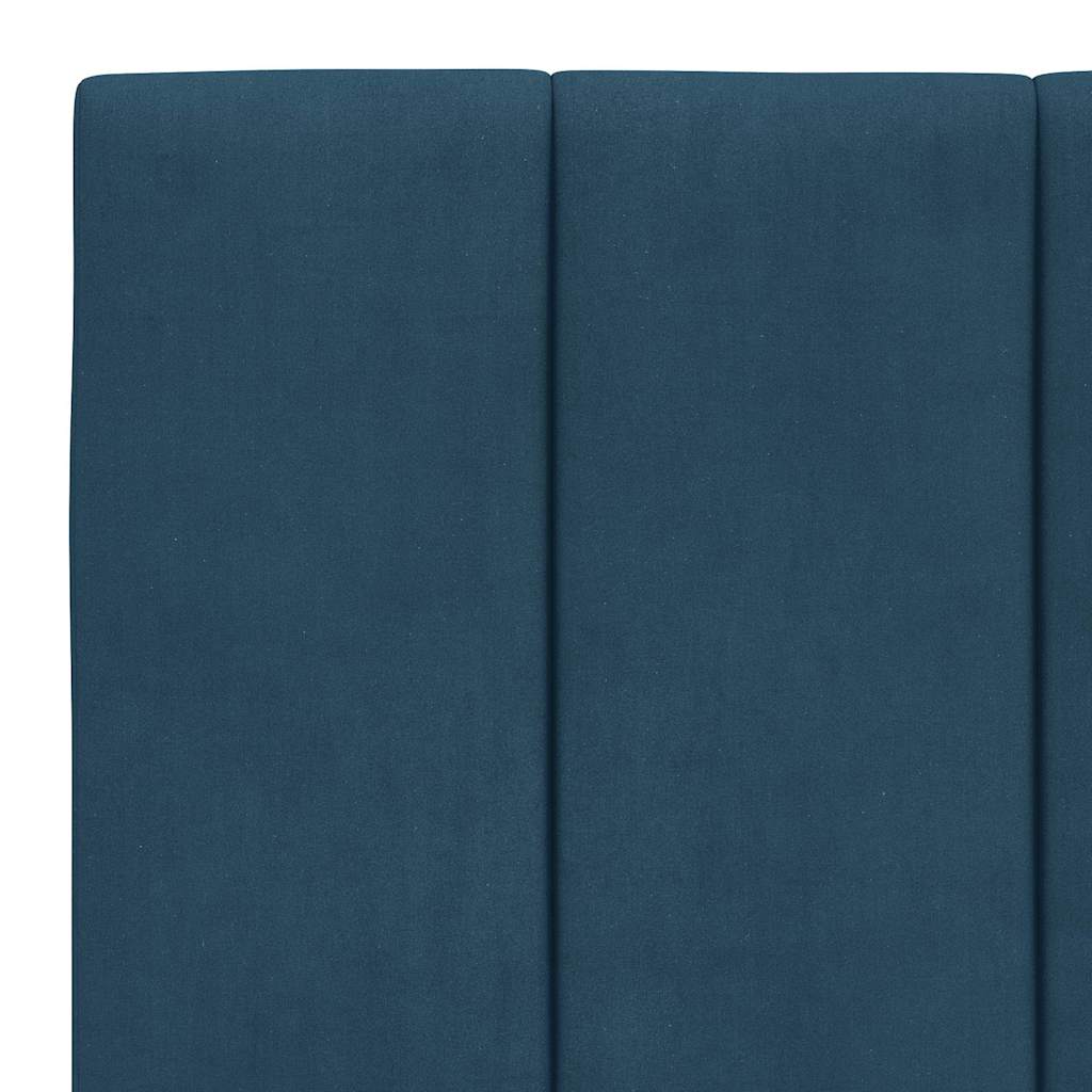Bettgestell ohne Matratze "Hanko" Blau 100x200 cm Samt