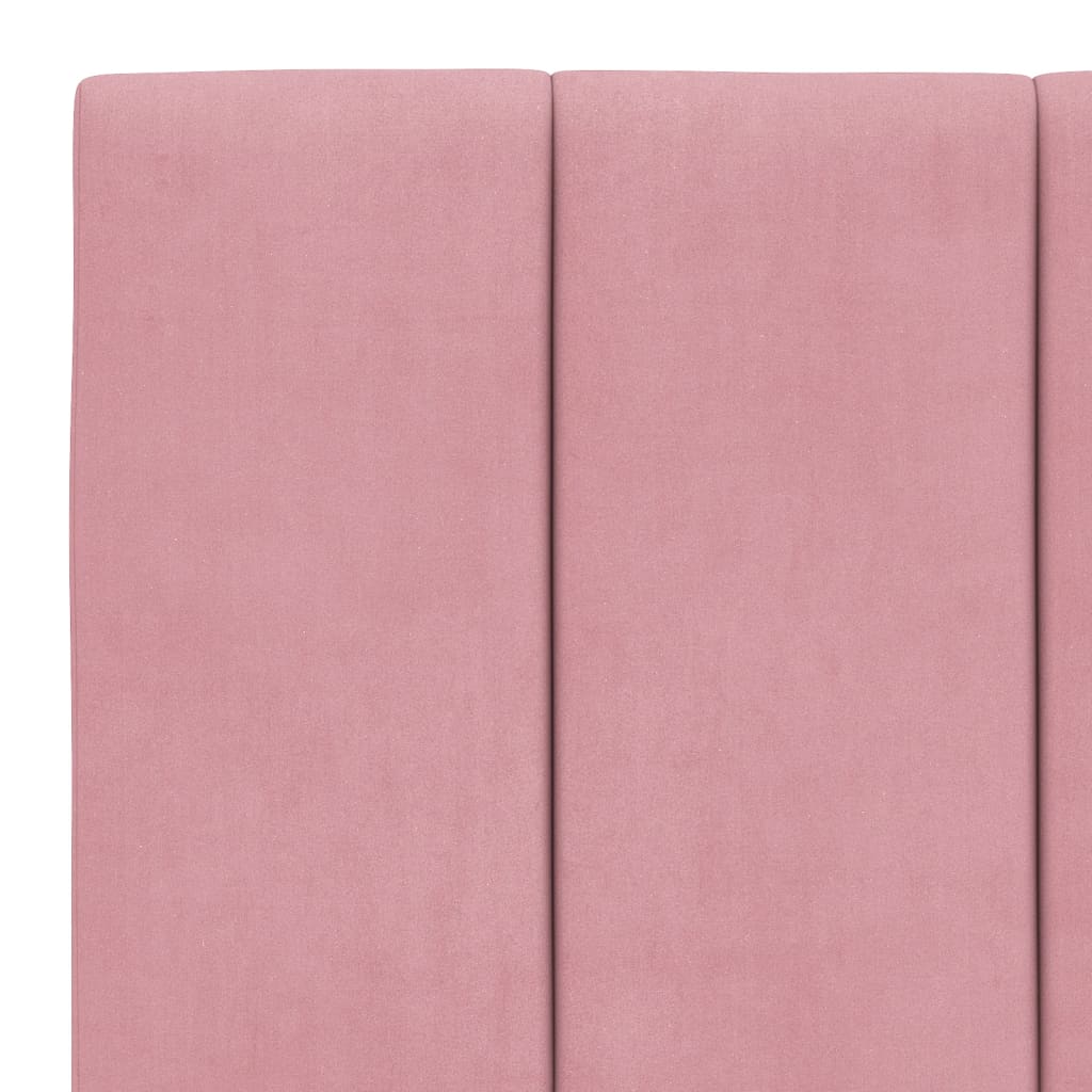 Bettgestell ohne Matratze "Hanko" Rosa 100x200 cm Samt