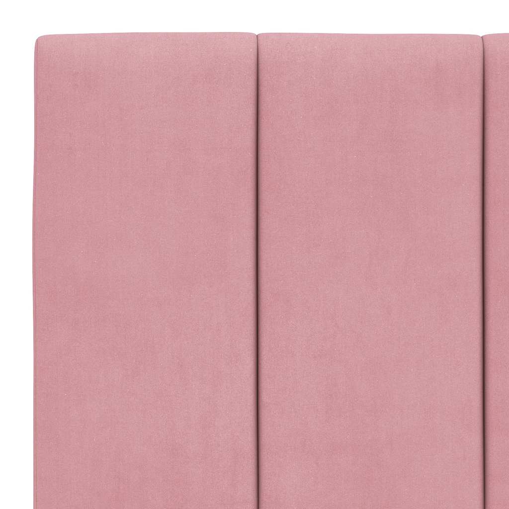 Bettgestell ohne Matratze "Hanko" Rosa 100x200 cm Samt