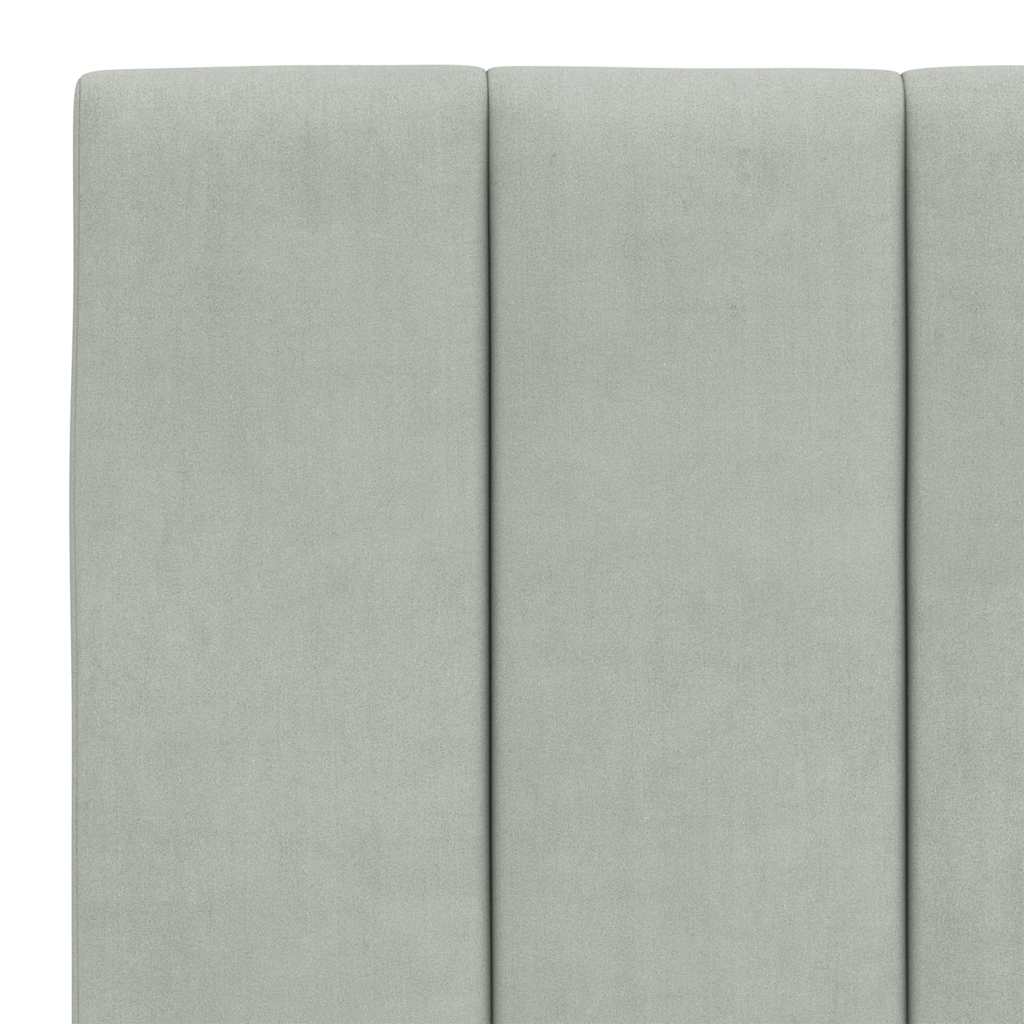 Bettgestell ohne Matratze "Hanko" Hellgrau 120x200 cm Samt
