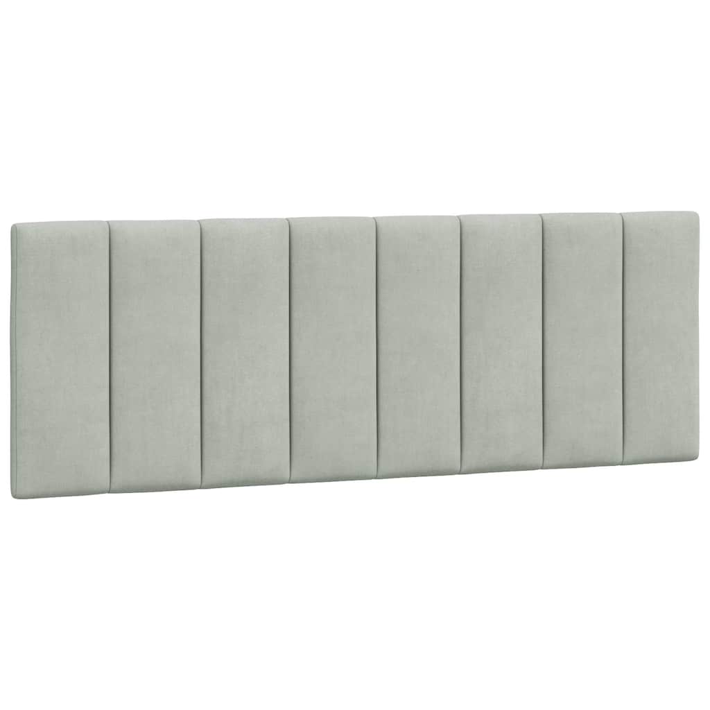 Bettgestell ohne Matratze "Hanko" Hellgrau 140x190 cm Samt