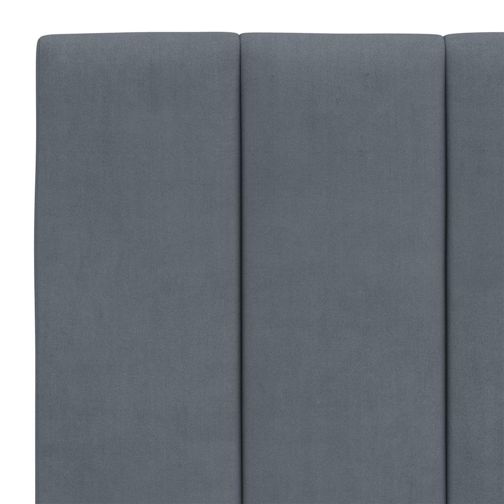 Bettgestell ohne Matratze "Hanko" Dunkelgrau 140x190 cm Samt