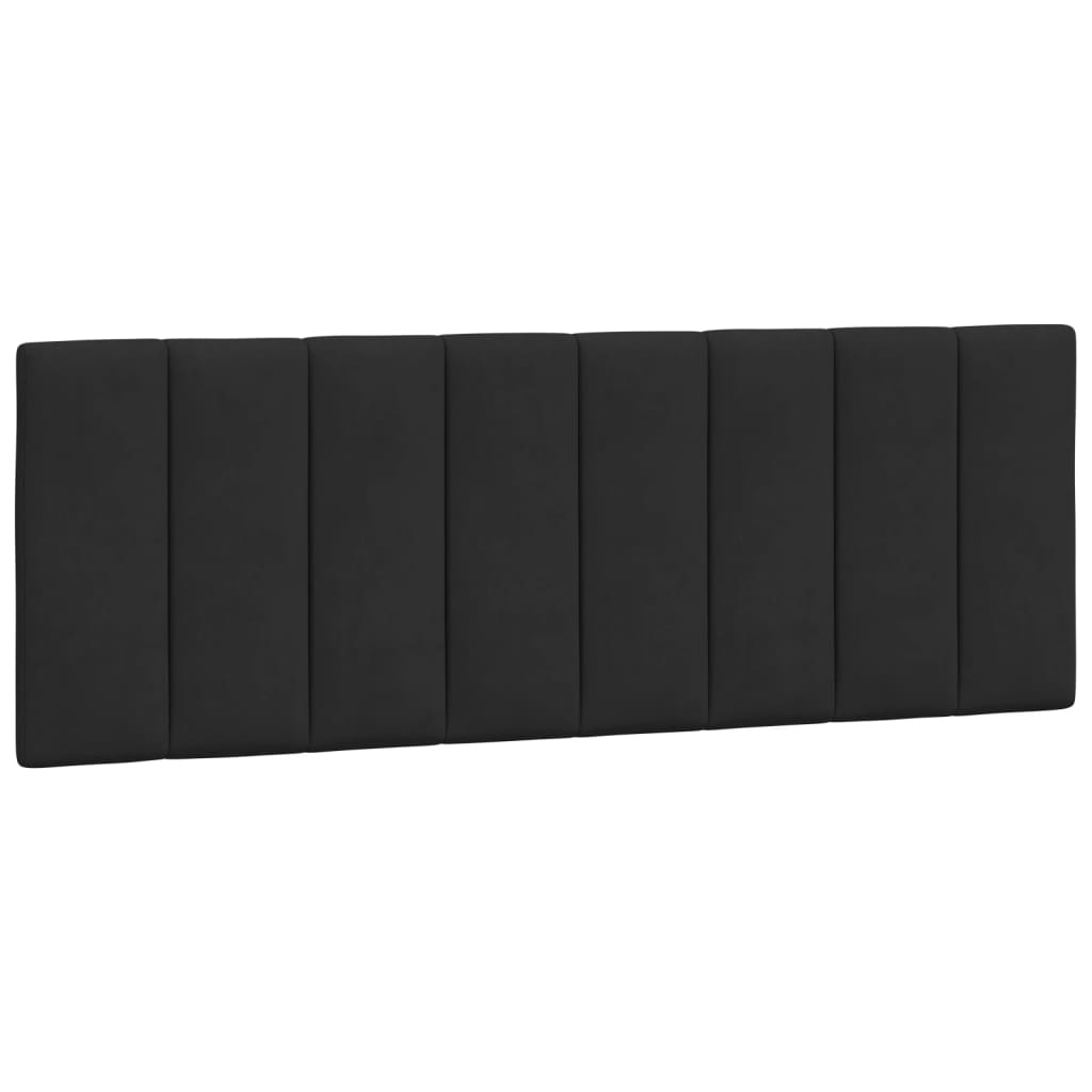Cadre de lit sans matelas « Hanko » Noir 140x190 cm Velours