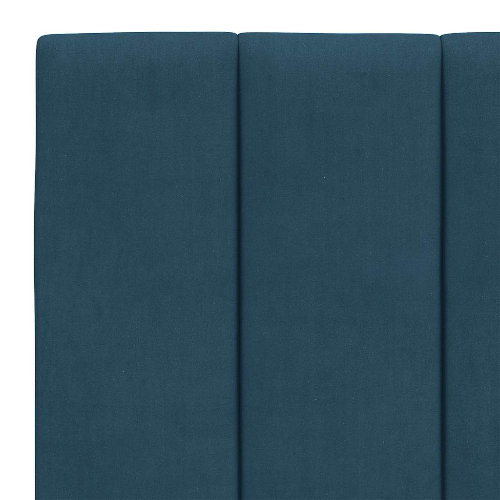 Bettgestell ohne Matratze "Hanko" Blau 140x190 cm Samt